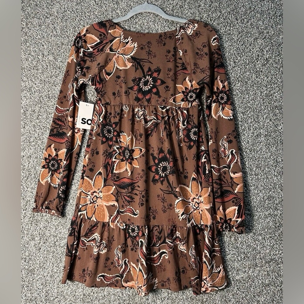 Juniors SO Smocked Cinch Front Skater Dress SZ Small NWT - Picture 3 of 6